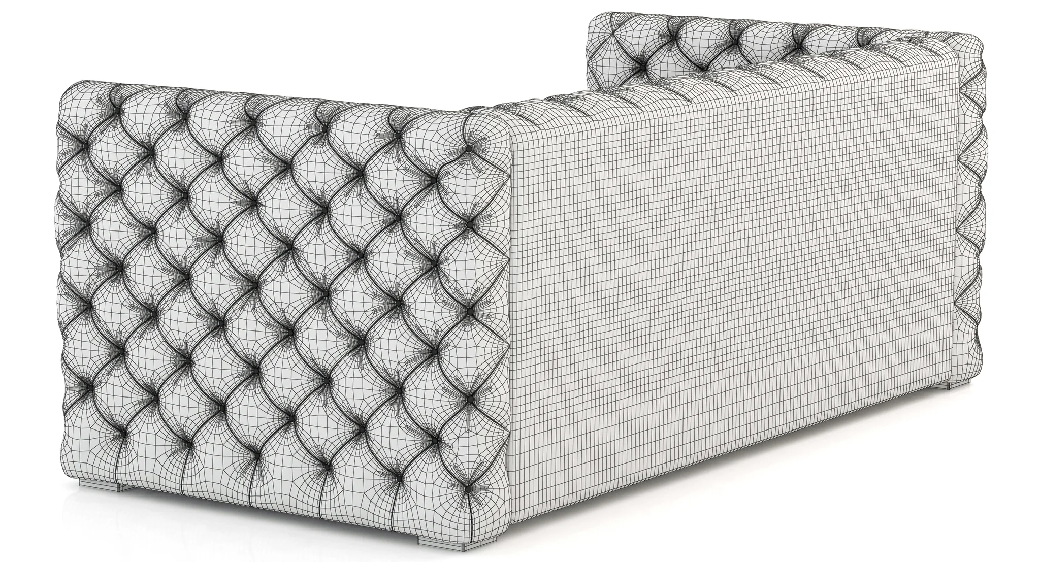 Restoration Hardware Tribeca Tufted Daybed — 3D model preview 8