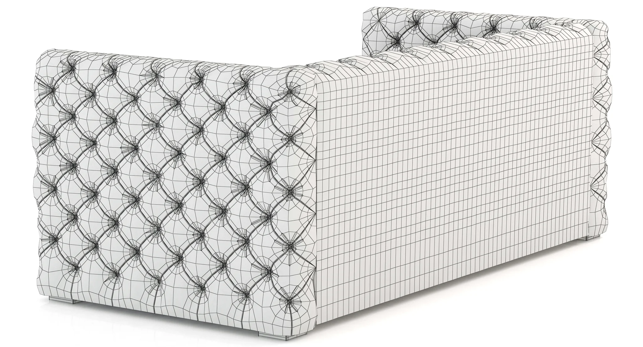 Restoration Hardware Tribeca Tufted Daybed — 3D model preview 9