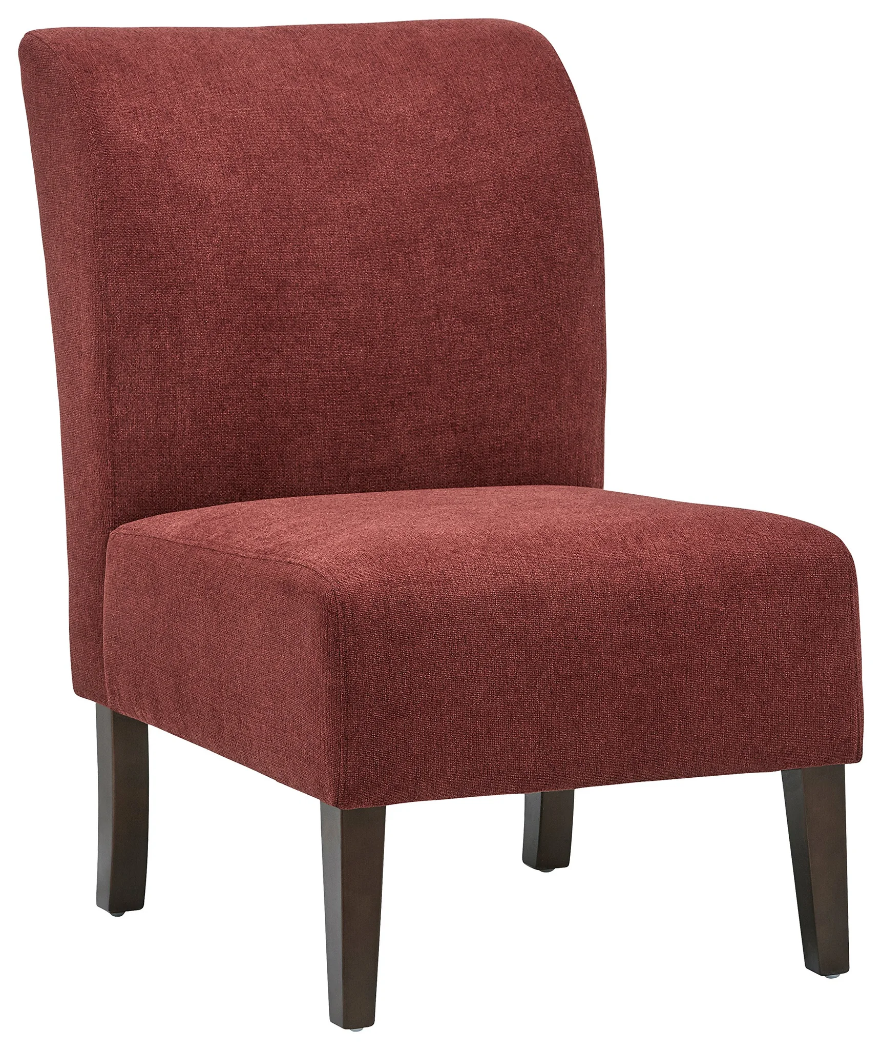 Modern Armless Slipper Accent Chair - Chianti Fabric