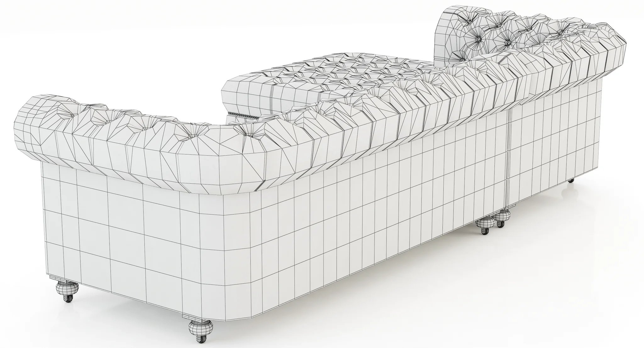 Restoration Hardware Cambridge Leather Left Arm Sofa Chaise Sectional — 3D model preview 3