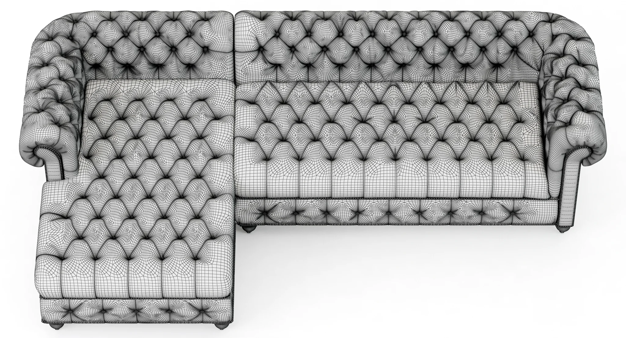 Restoration Hardware Cambridge Leather Left Arm Sofa Chaise Sectional — 3D model preview 10