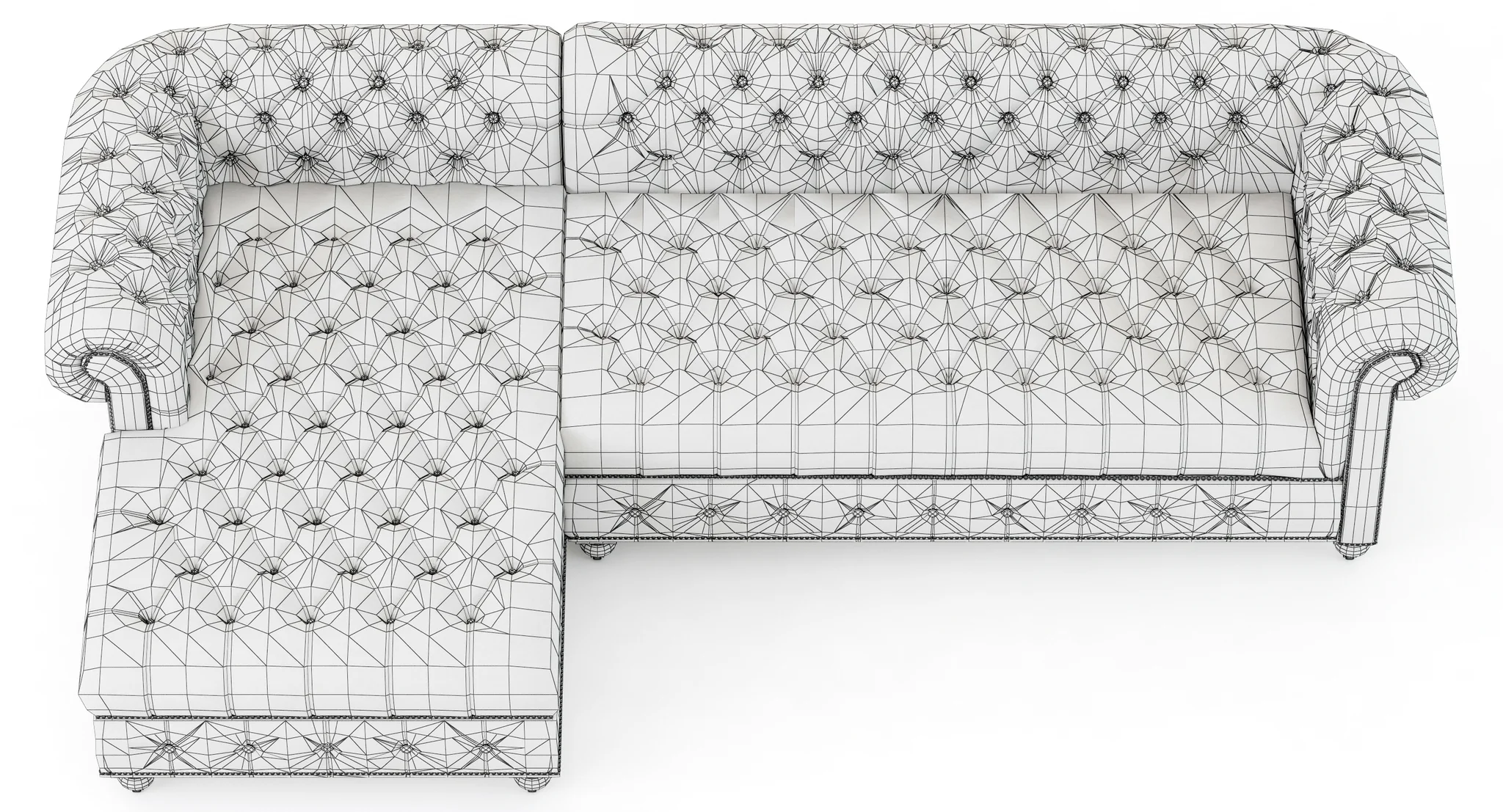 Restoration Hardware Cambridge Leather Left Arm Sofa Chaise Sectional — 3D model preview 11