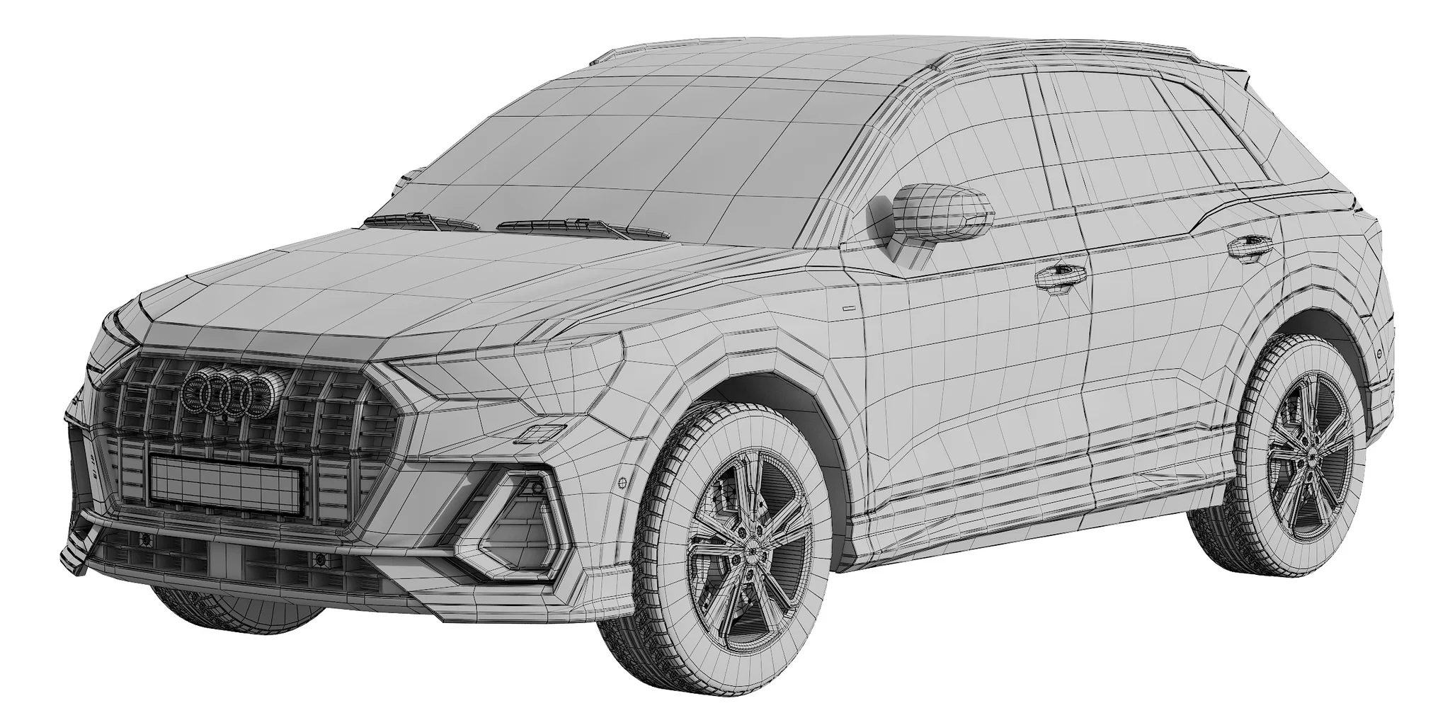 Audi Q3 2020, 3D model preview 9