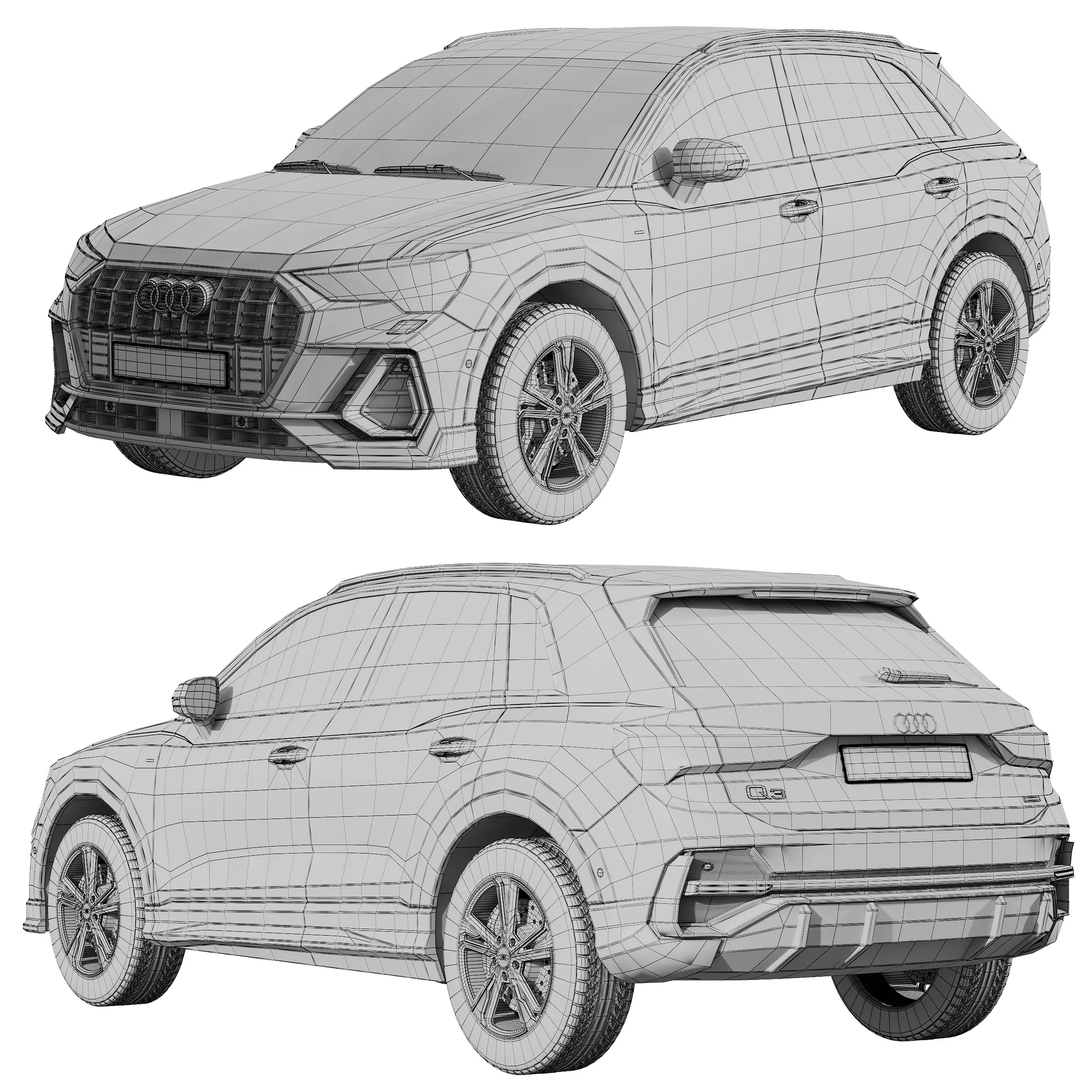 Audi Q3 2020, 3D model preview 11