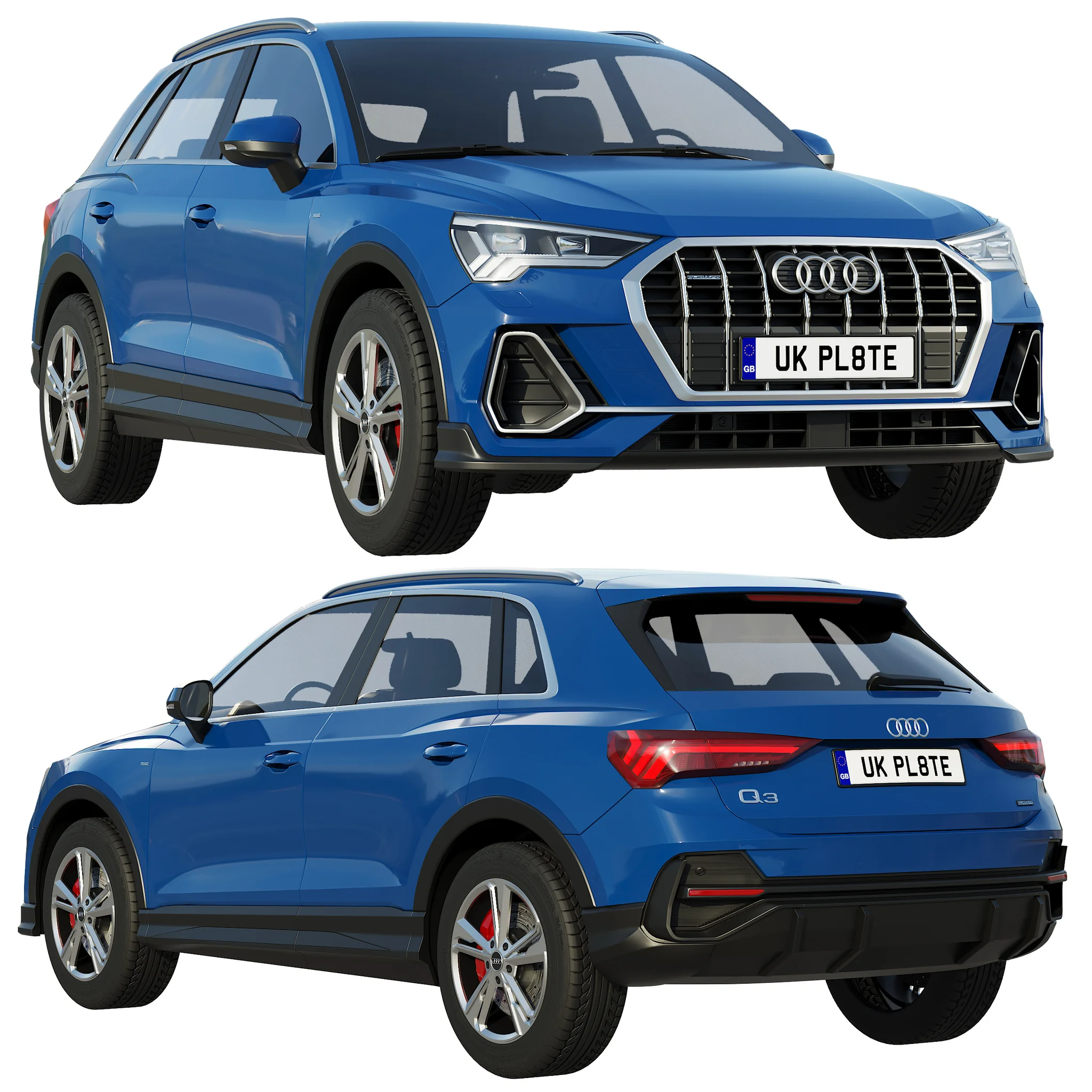 Audi Q3 2020, 3D model preview 14