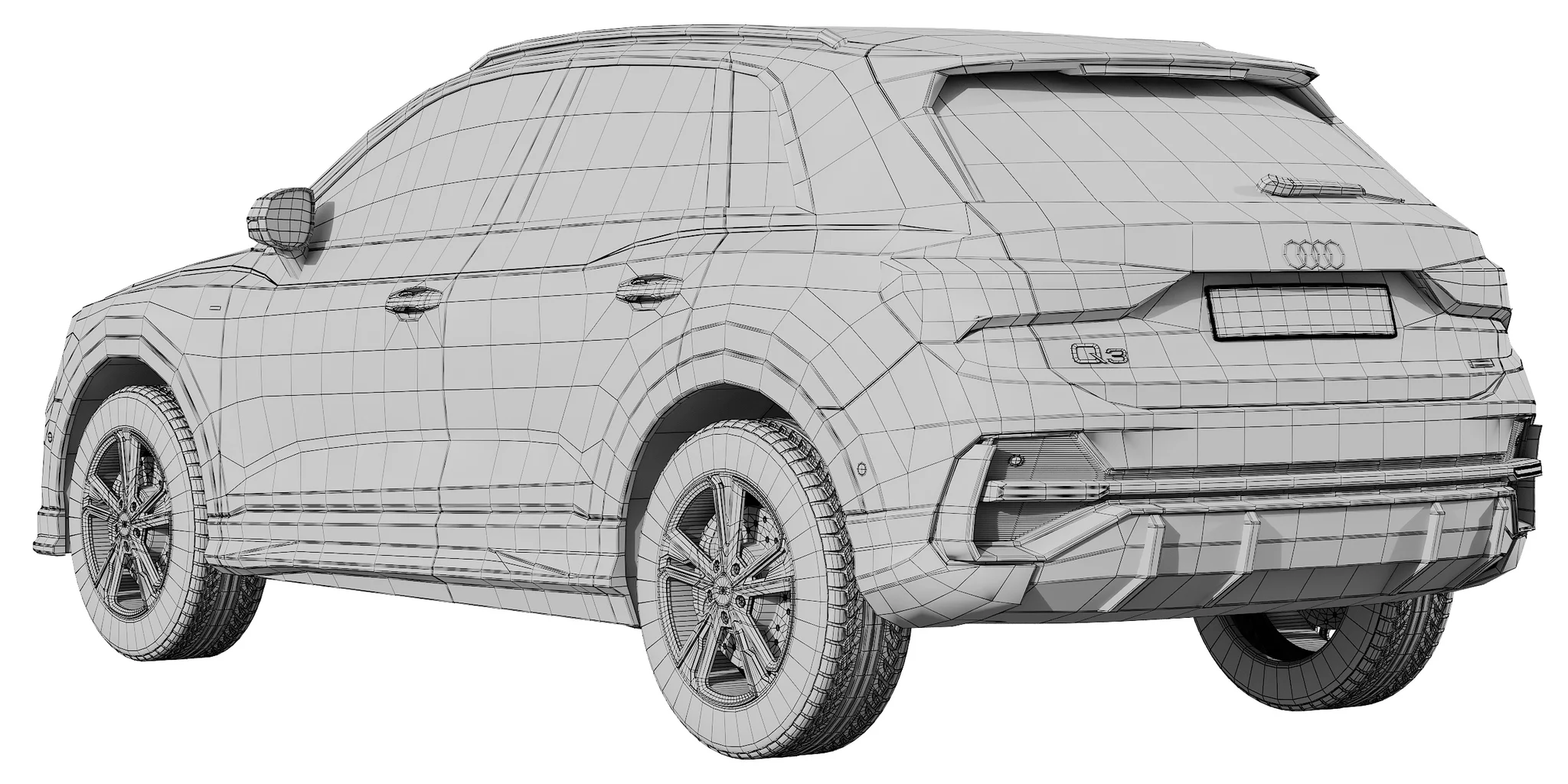 Audi Q3 2020, 3D model preview 16