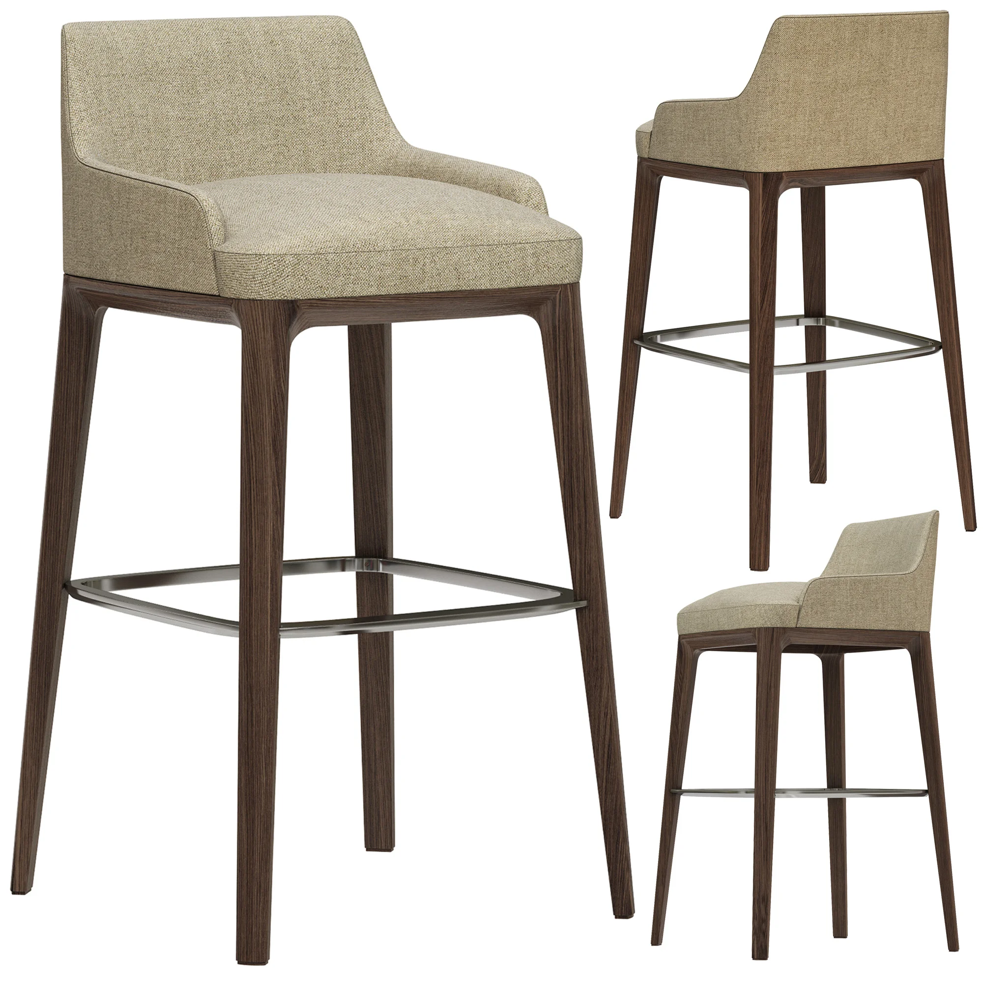 Poliform SOPHIE Bar Stool — 3D model preview 2
