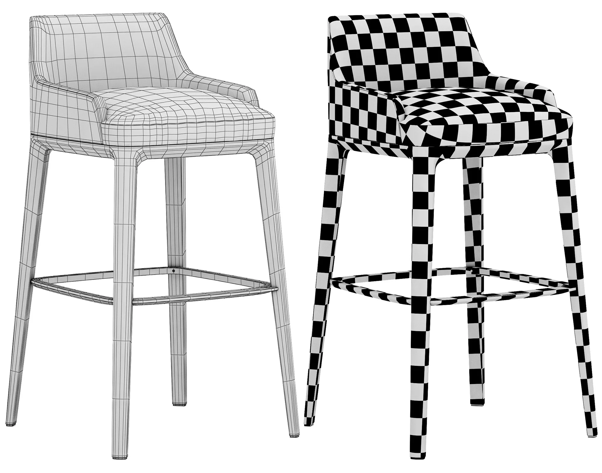 Poliform SOPHIE Bar Stool — 3D model preview 10