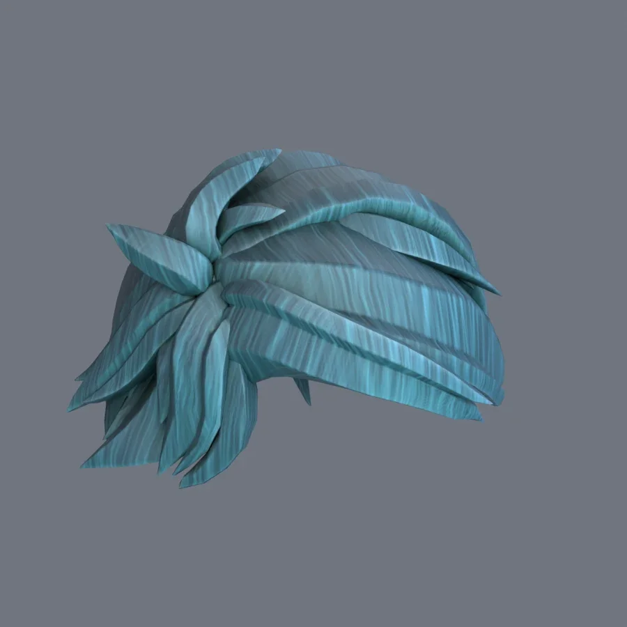Male Hairstyle 06, 3D model preview 2