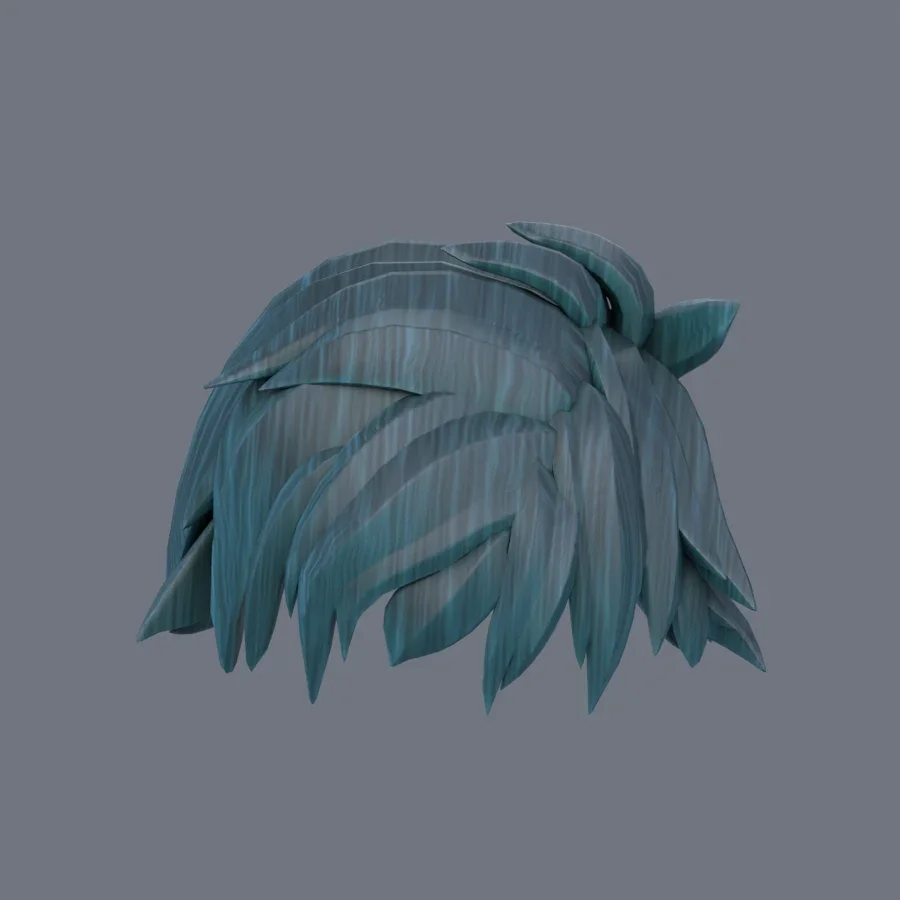 Male Hairstyle 06, 3D model preview 4