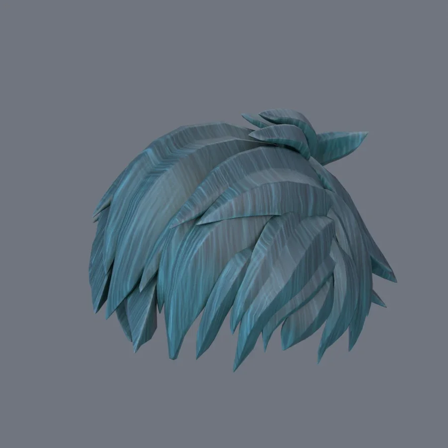 Male Hairstyle 06, 3D model preview 6