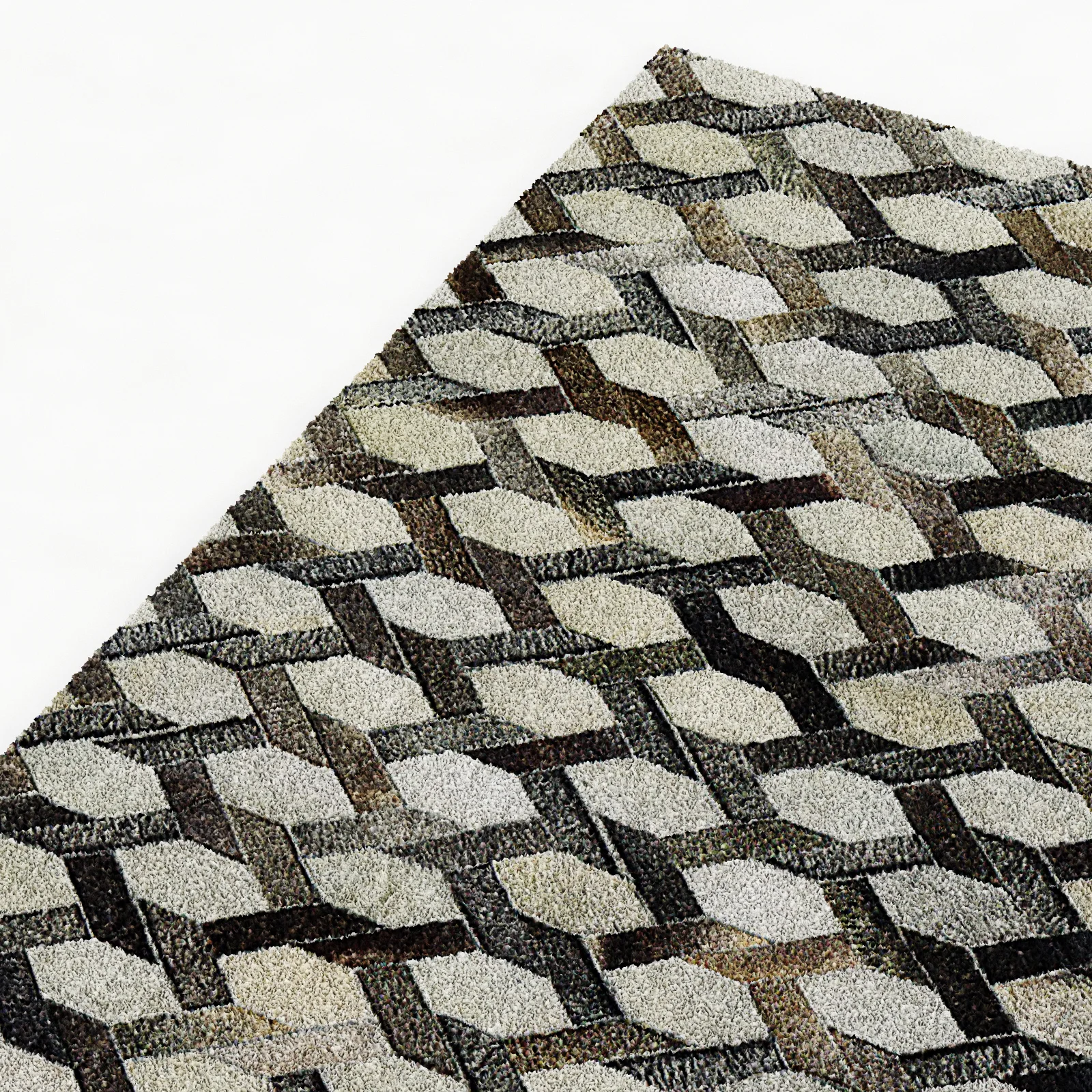 Restoration Hardware Link Cowhide Rug — 3D model preview 5