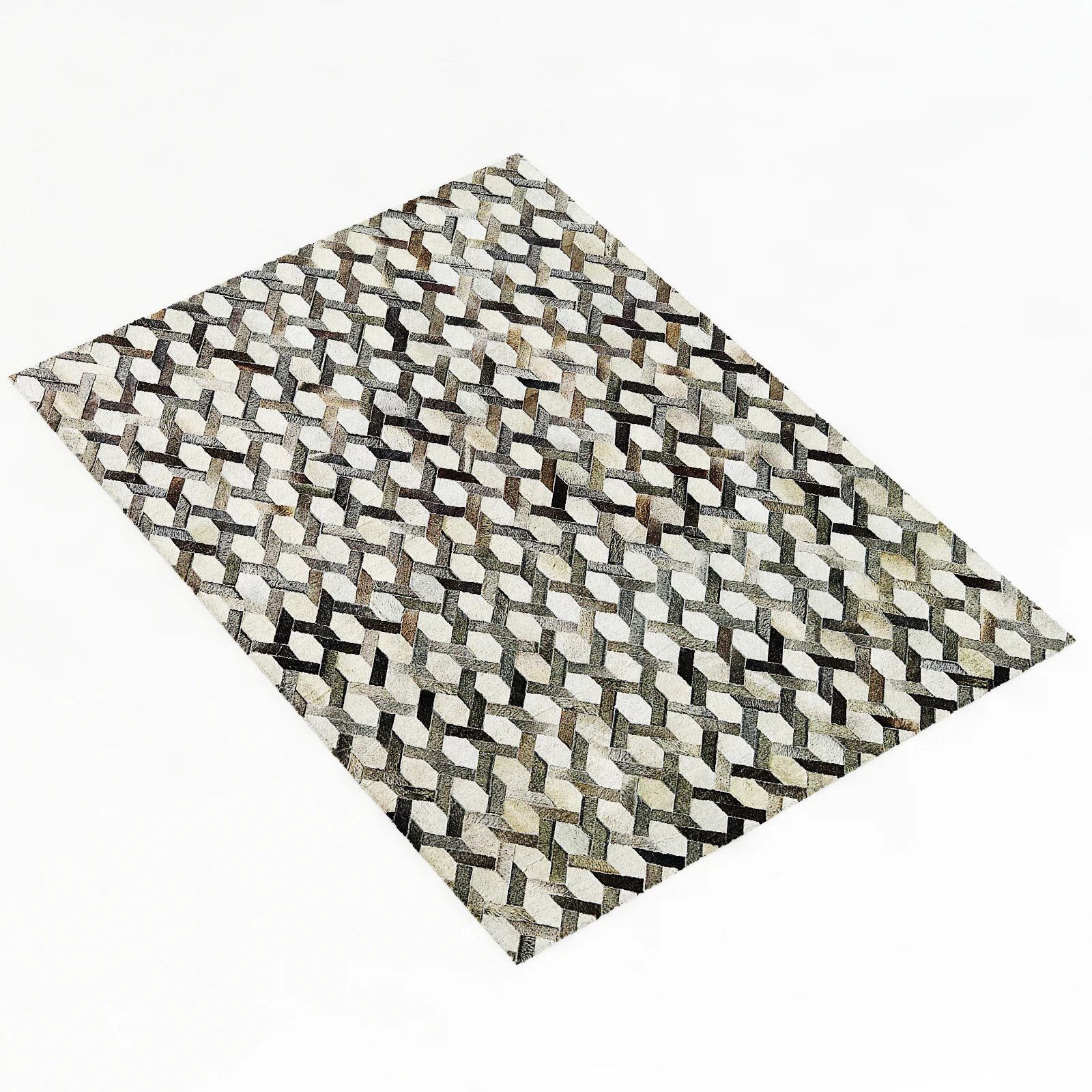 Restoration Hardware Link Cowhide Rug — 3D model preview 6