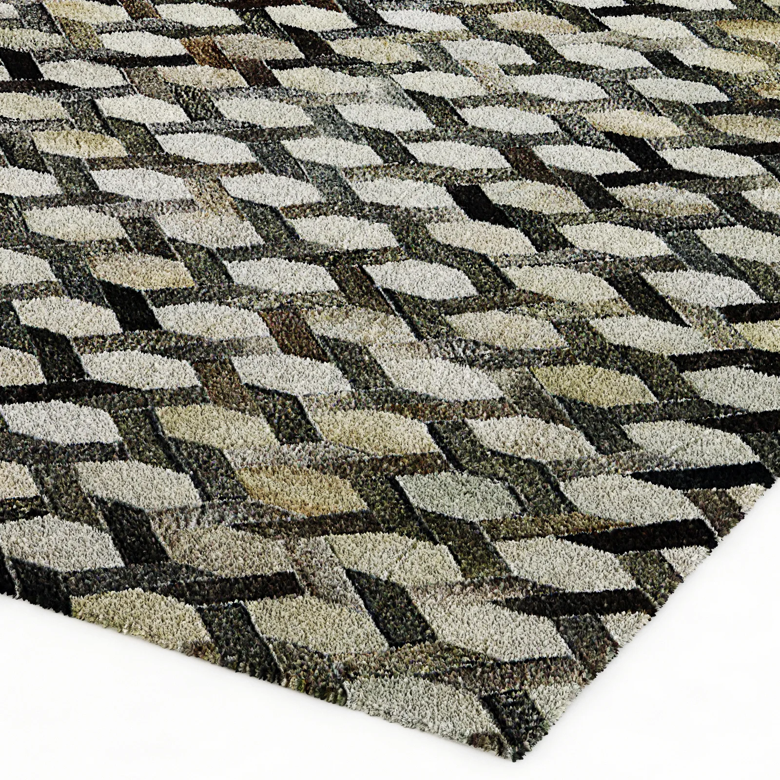 Restoration Hardware Link Cowhide Rug — 3D model preview 7