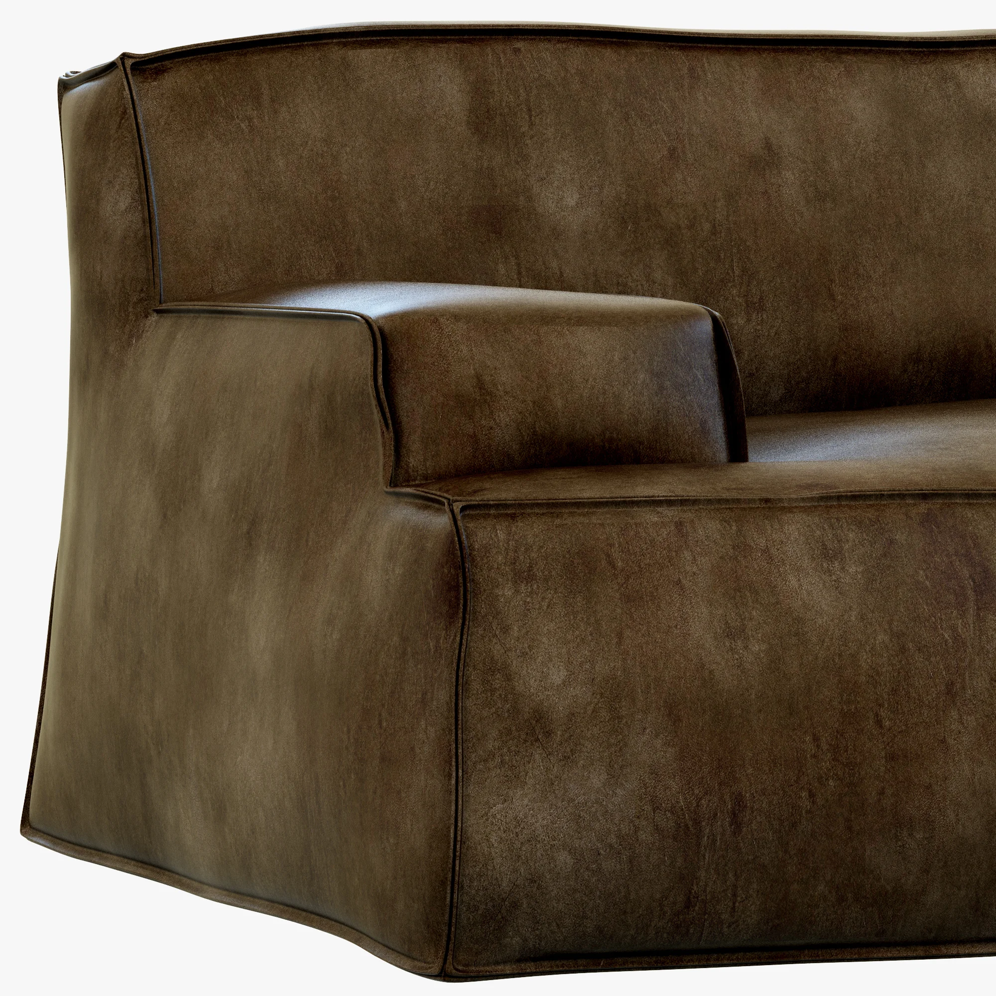 Baxter Damasco Love Seat — 3D model preview 12