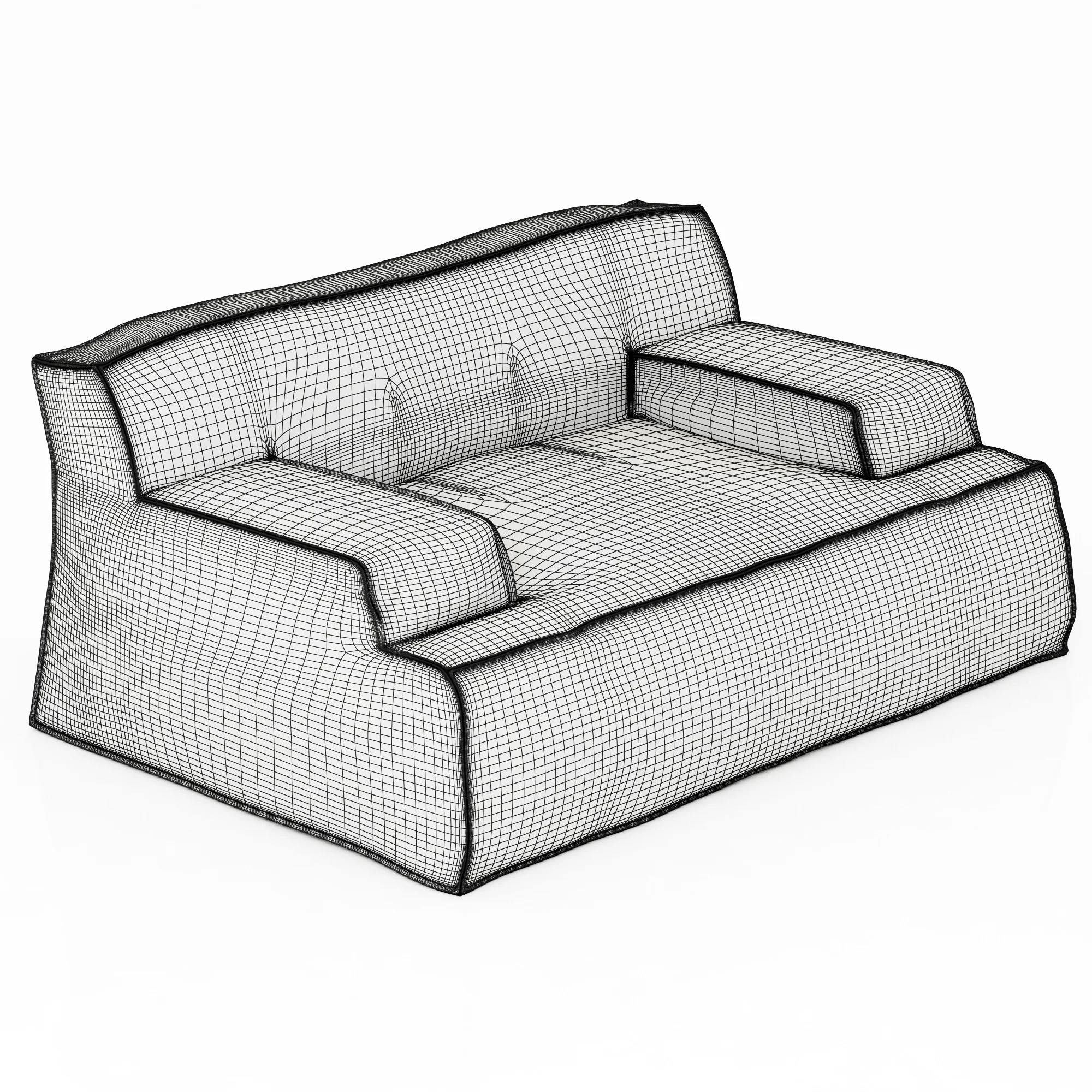 Baxter Damasco Love Seat — 3D model preview 13