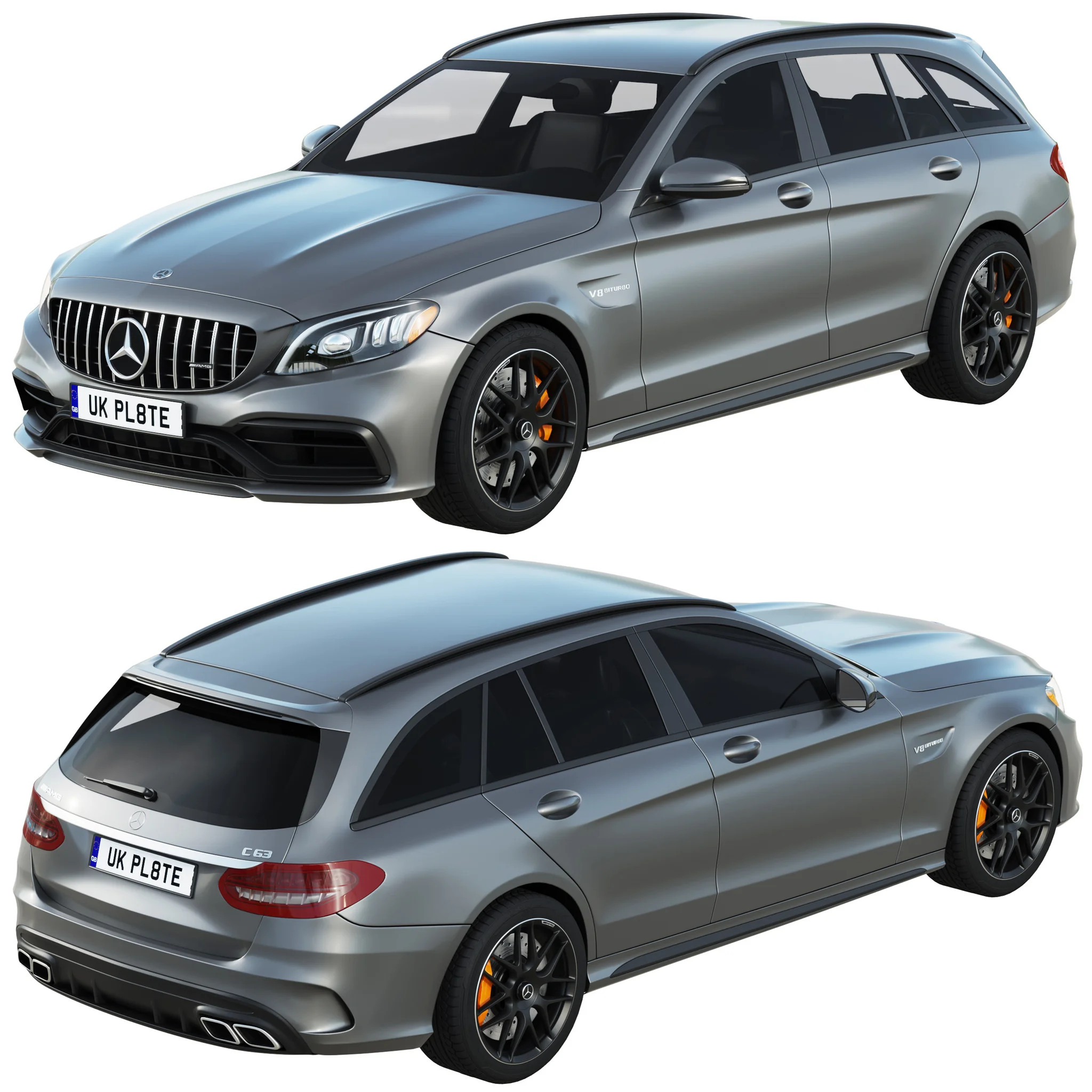 Mercedes Benz C63 Estate, 3D model preview 19