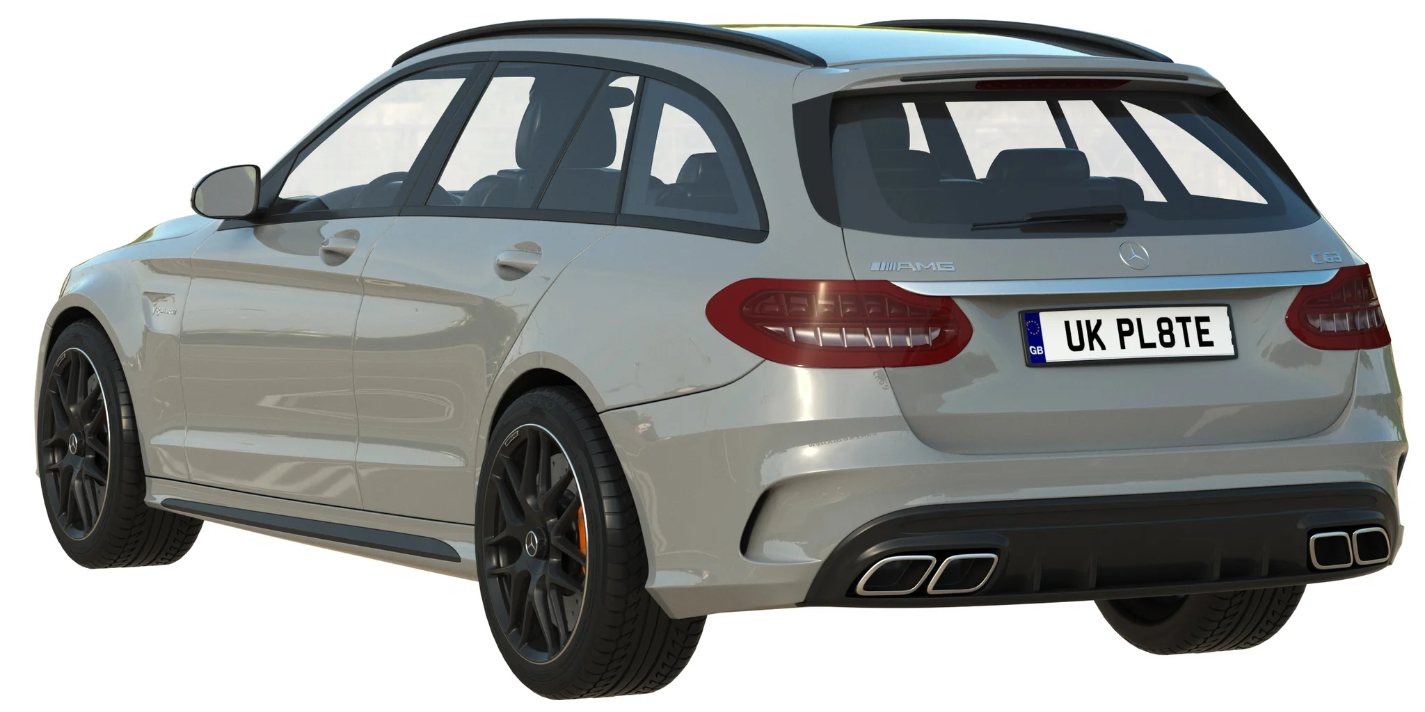 Mercedes Benz C63 Estate, 3D model preview 8