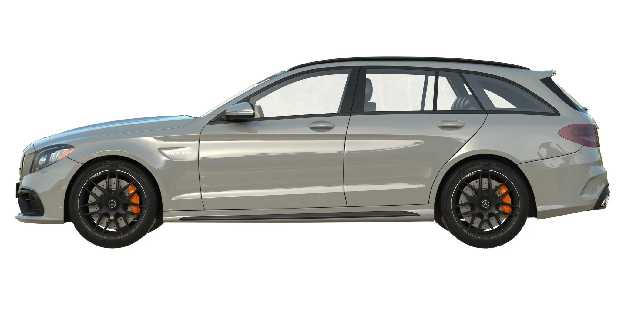 Mercedes Benz C63 Estate, 3D model preview 9