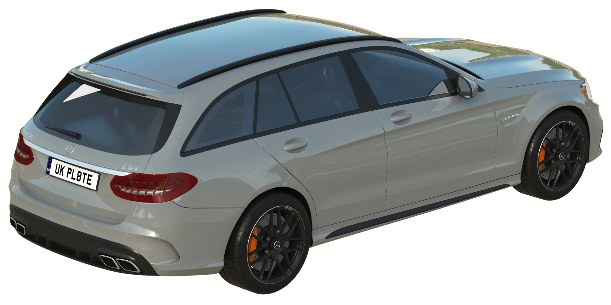 Mercedes Benz C63 Estate, 3D model preview 13