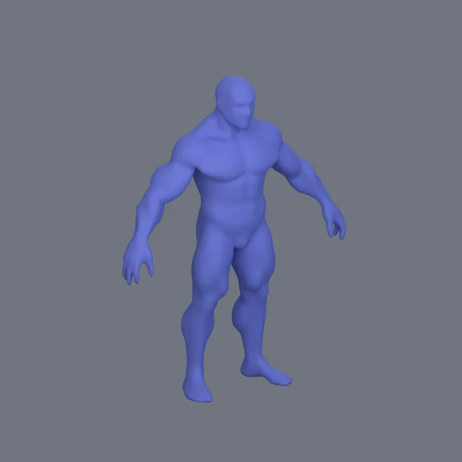 Basemesh Stylized Boy 02, 3D model preview 2