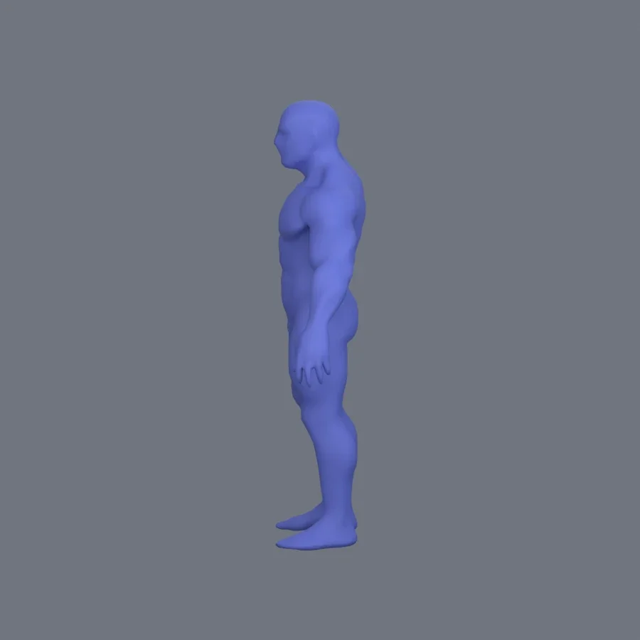 Basemesh Stylized Boy 02, 3D model preview 3