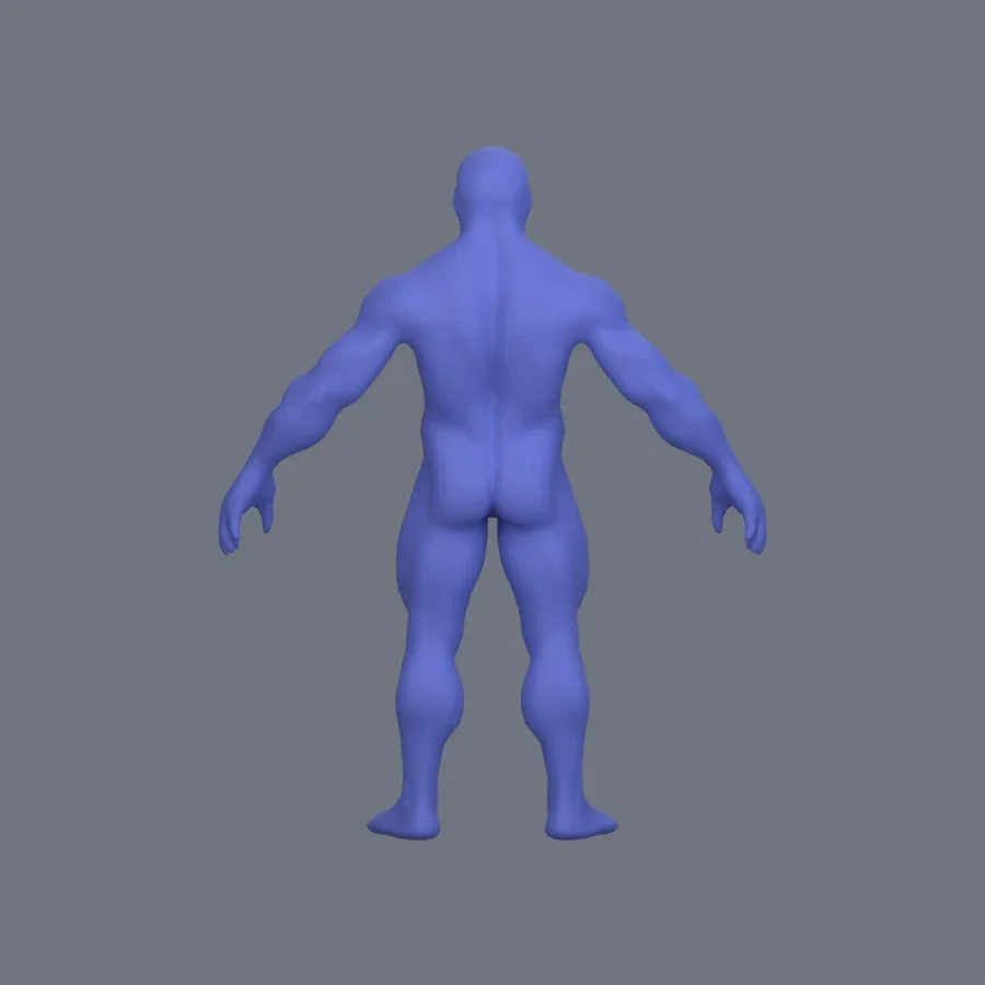 Basemesh Stylized Boy 02, 3D model preview 4