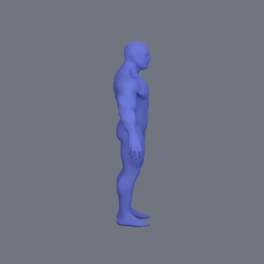 Basemesh Stylized Boy 02, 3D model preview 5