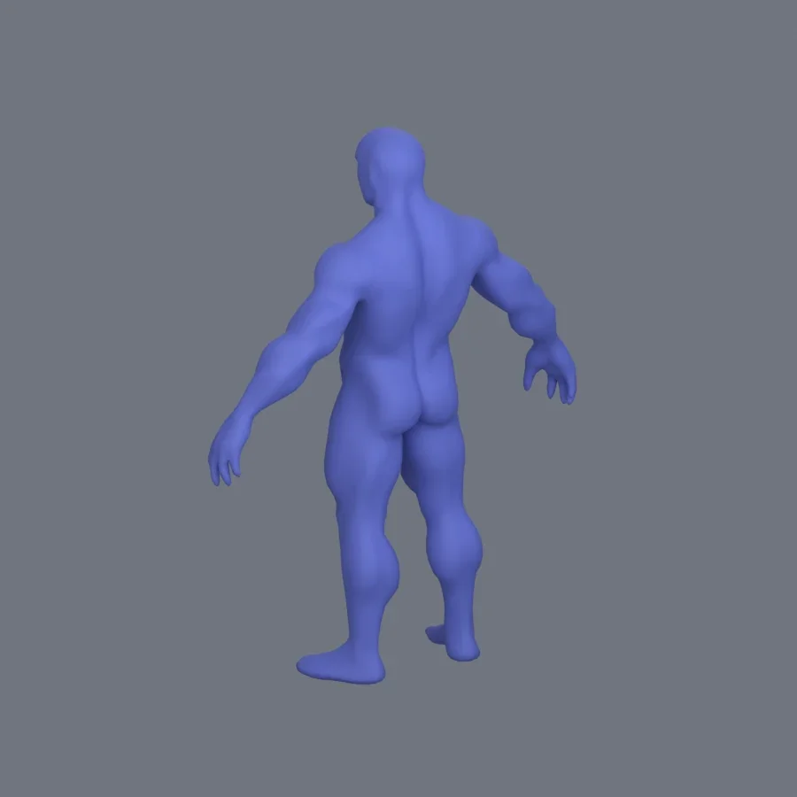 Basemesh Stylized Boy 02, 3D model preview 6