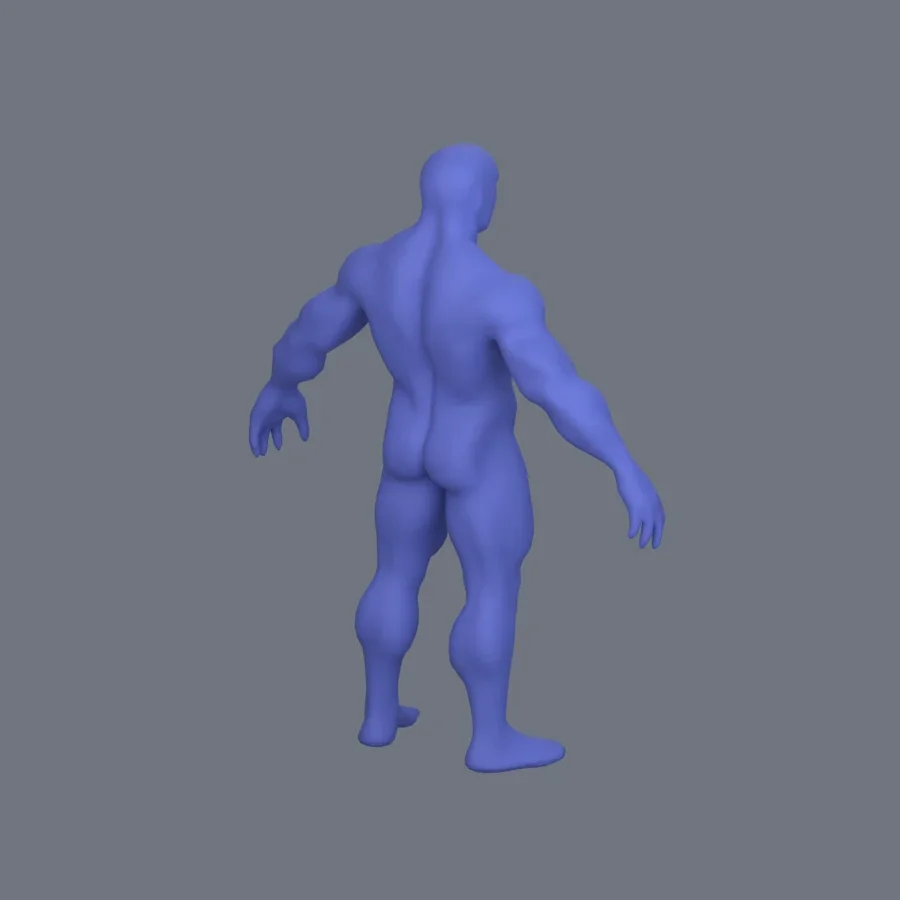 Basemesh Stylized Boy 02, 3D model preview 7