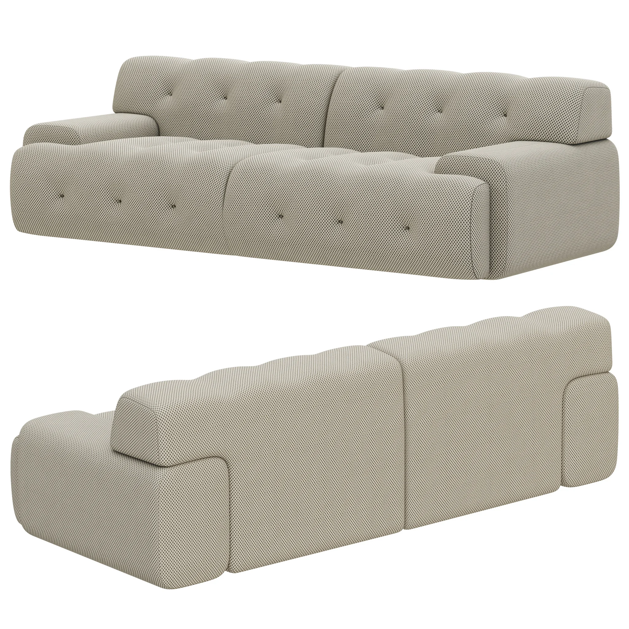 Roche Bobois Blogger Large 3 Seat Sofa — 3D model preview 1