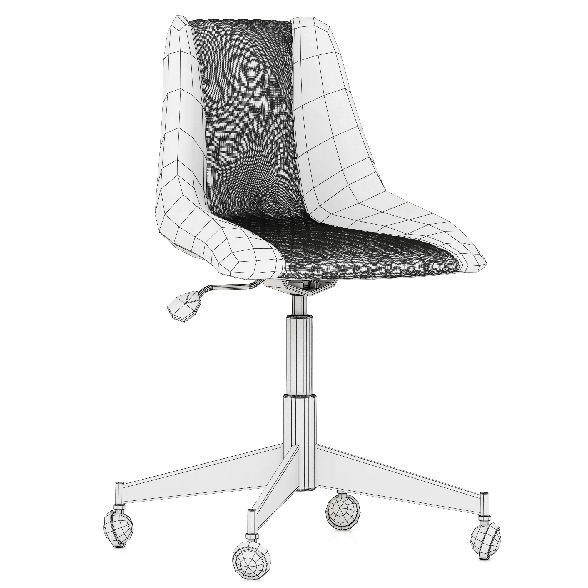 Restoration Hardware Bucket Seat Desk Chair — 3D model preview 7