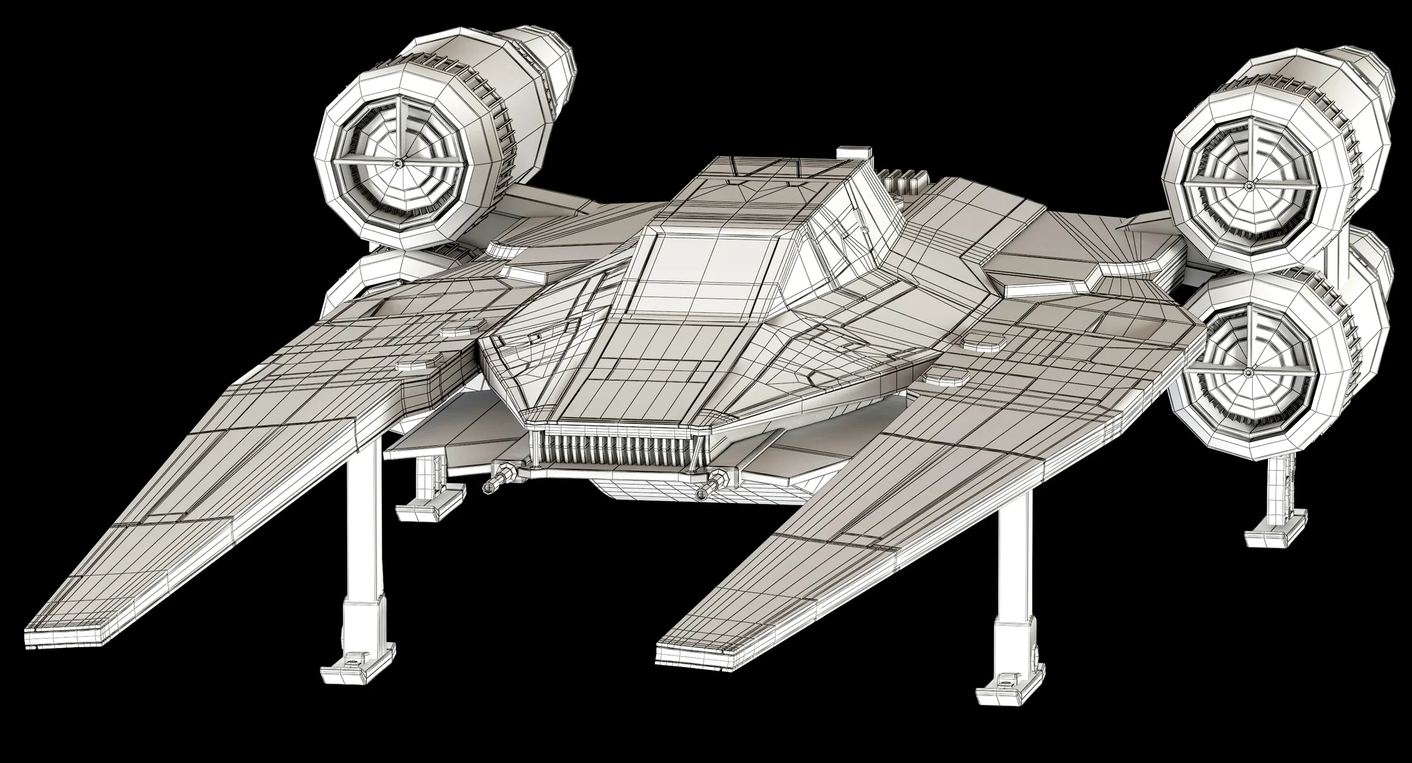 Star Wars U Wing — 3D model preview 6