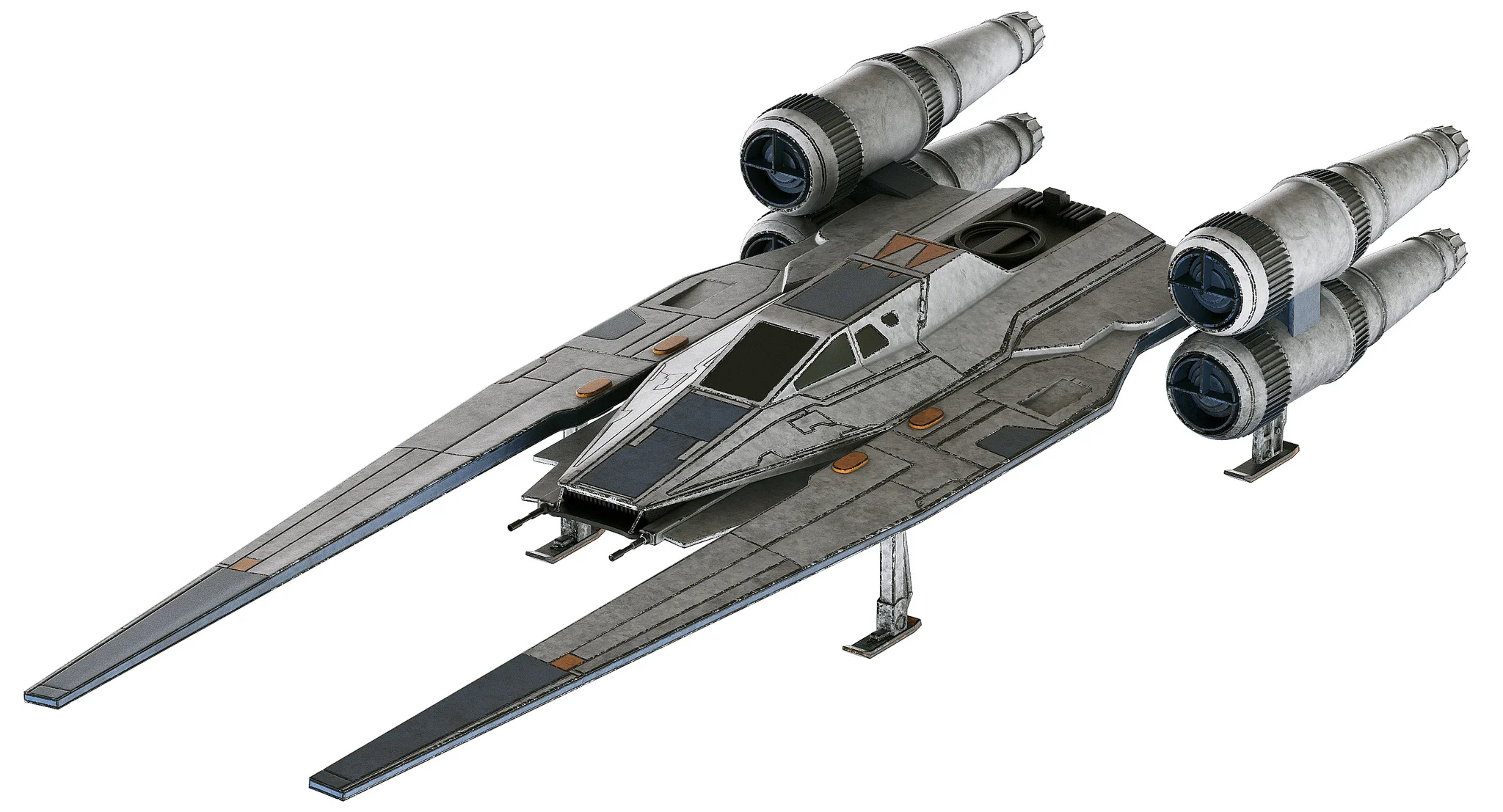 Star Wars U Wing — 3D model preview 9