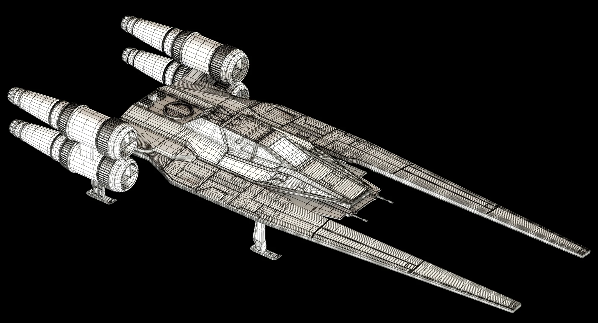 Star Wars U Wing — 3D model preview 12