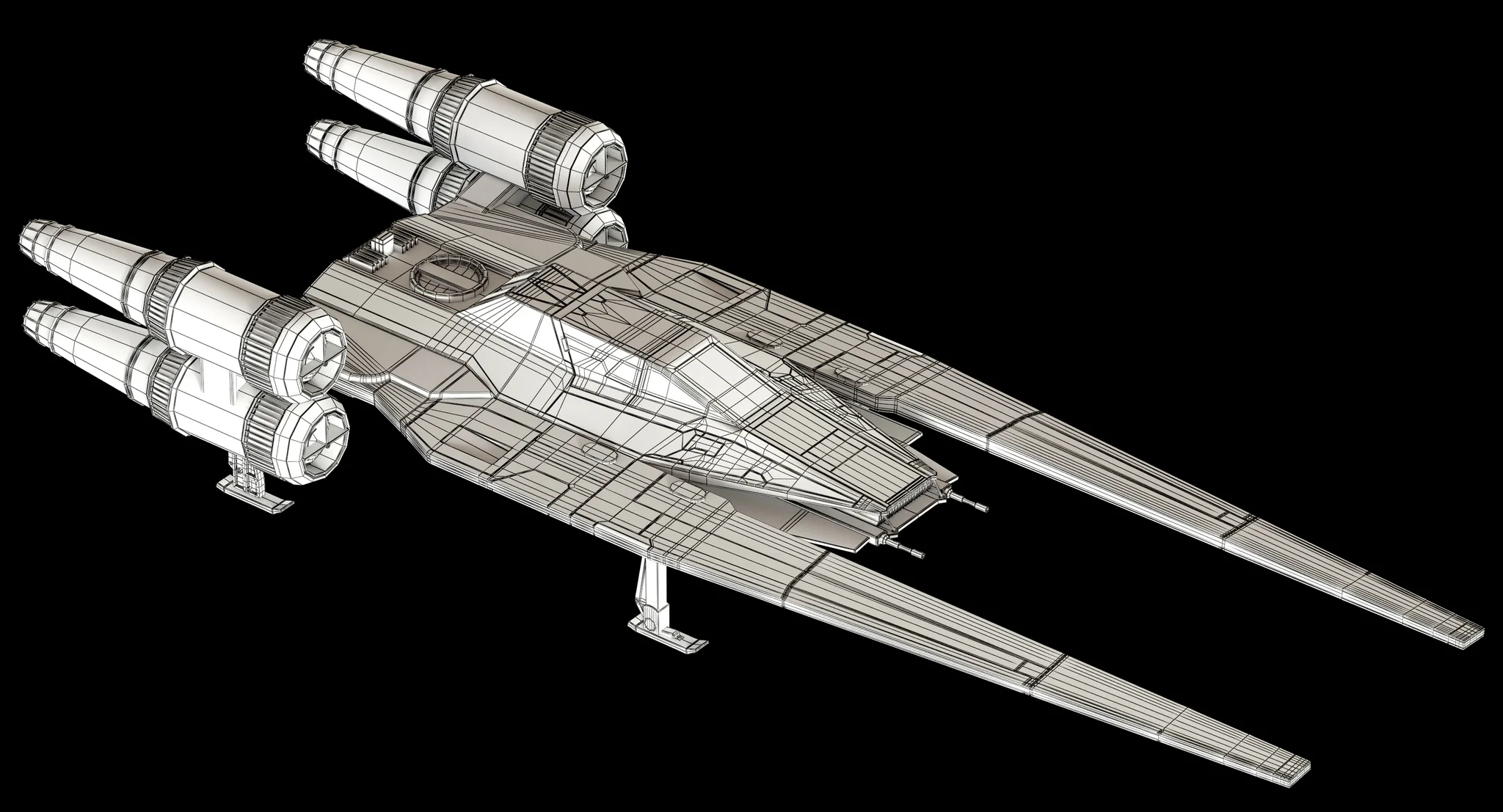 Star Wars U Wing — 3D model preview 13