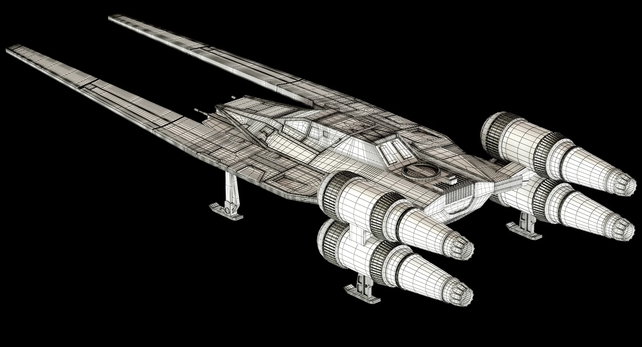 Star Wars U Wing — 3D model preview 15