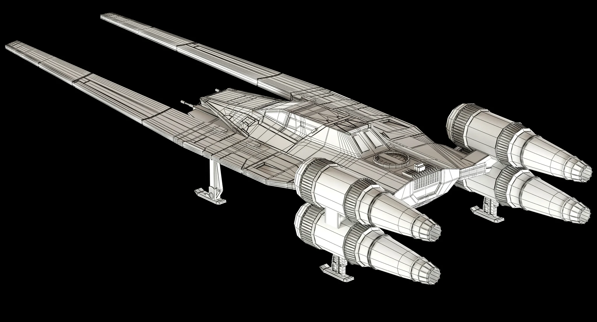 Star Wars U Wing — 3D model preview 16