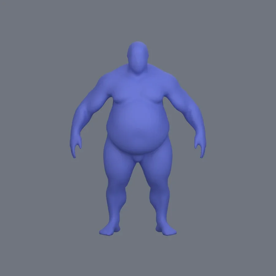 Basemesh Stylized Boy 04, 3D model preview 1