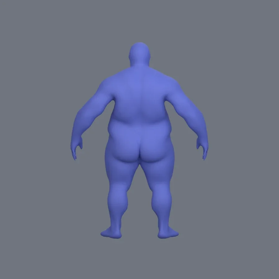 Basemesh Stylized Boy 04, 3D model preview 4