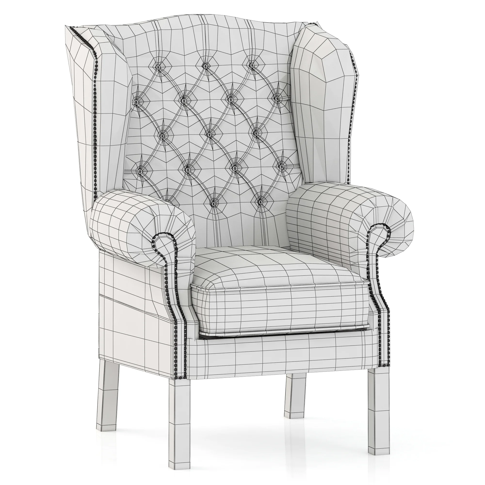 Eichholtz Club Chair Bradley — 3D model preview 3