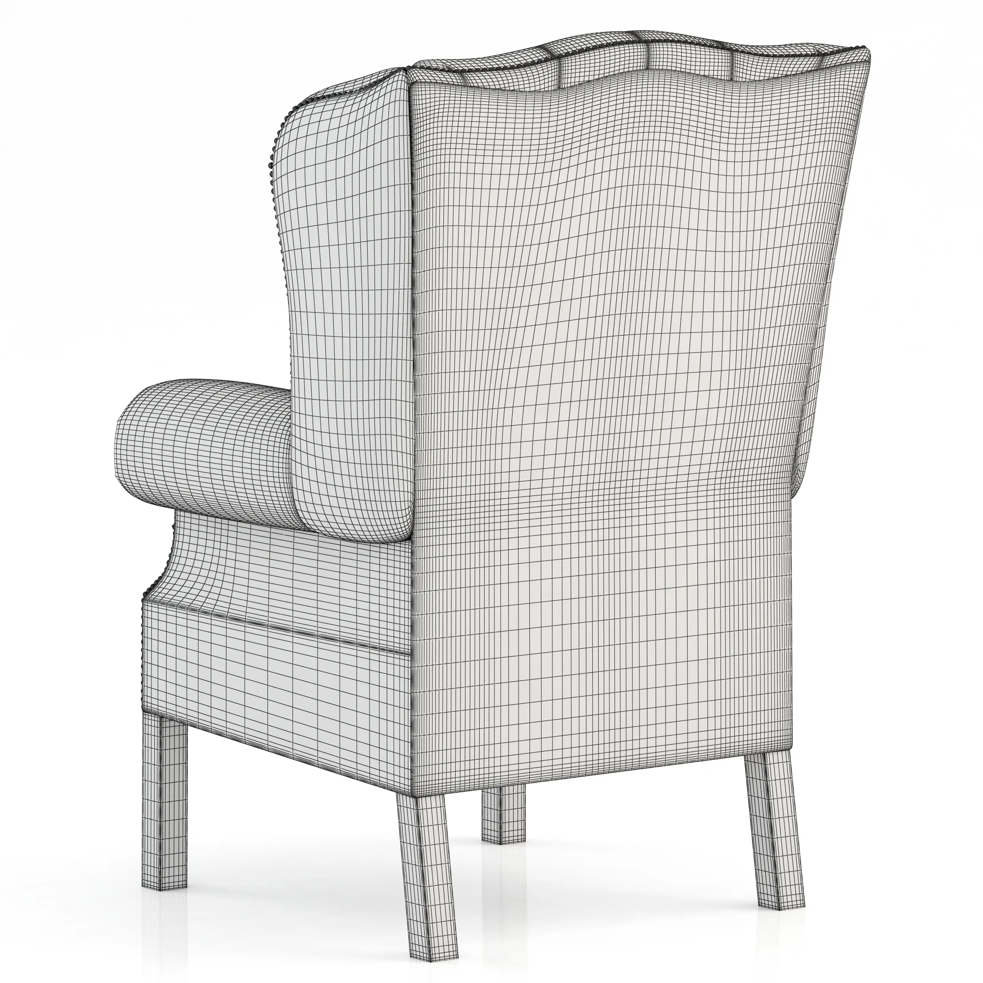 Eichholtz Club Chair Bradley — 3D model preview 6