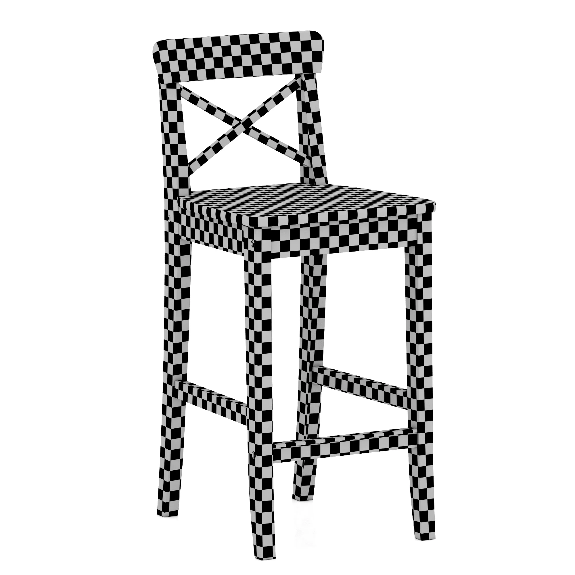 Ikea INGOLF Bar Stool, 3D model preview 9