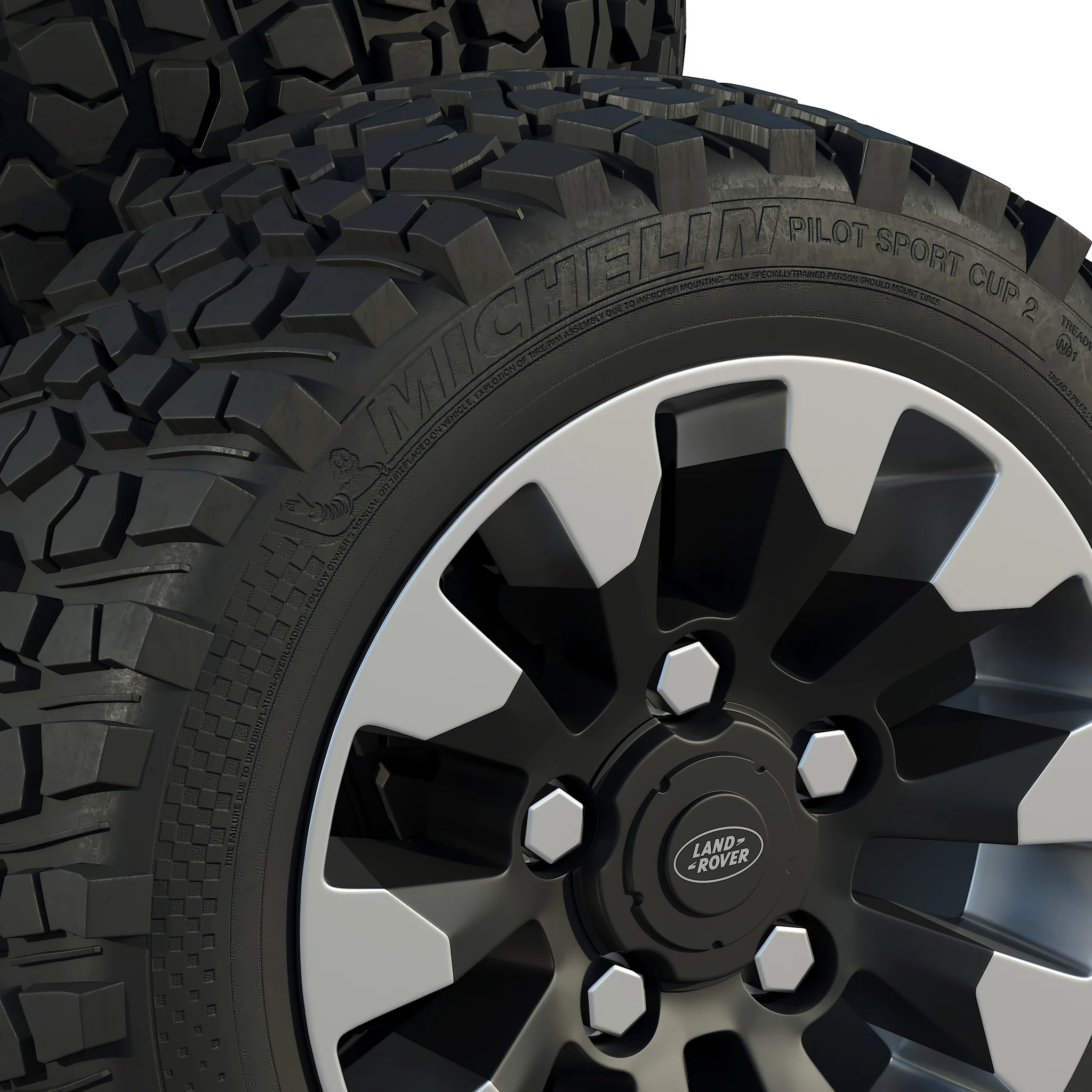 Land Rover Defender Tires — 3D model preview 3