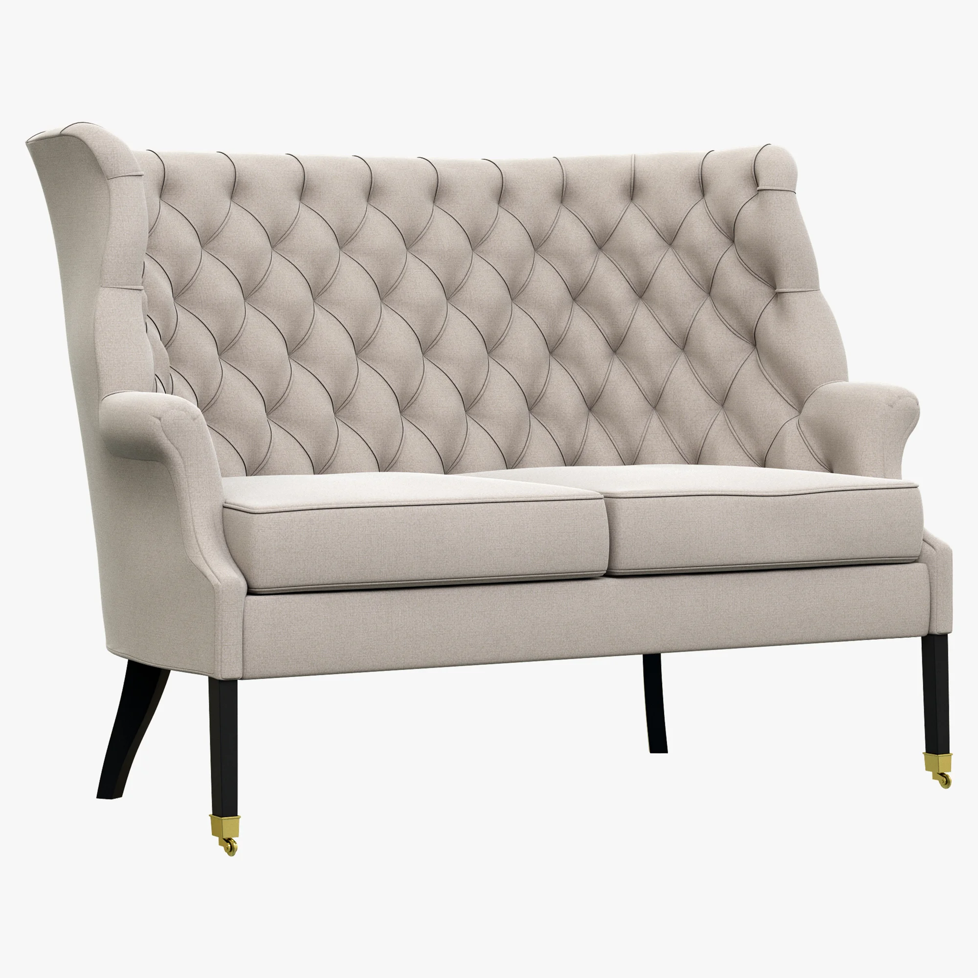 Restoration Hardware 19th C. English Wing Settee — 3D model preview 2
