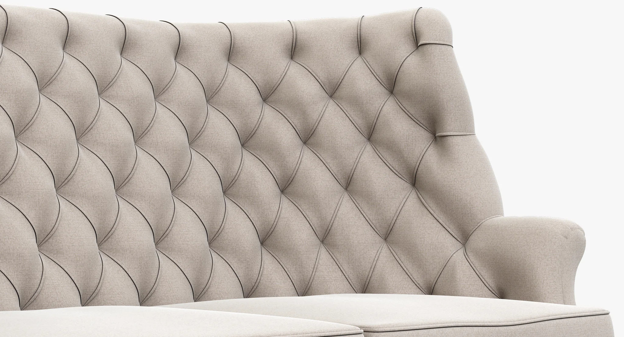 Restoration Hardware 19th C. English Wing Settee — 3D model preview 5