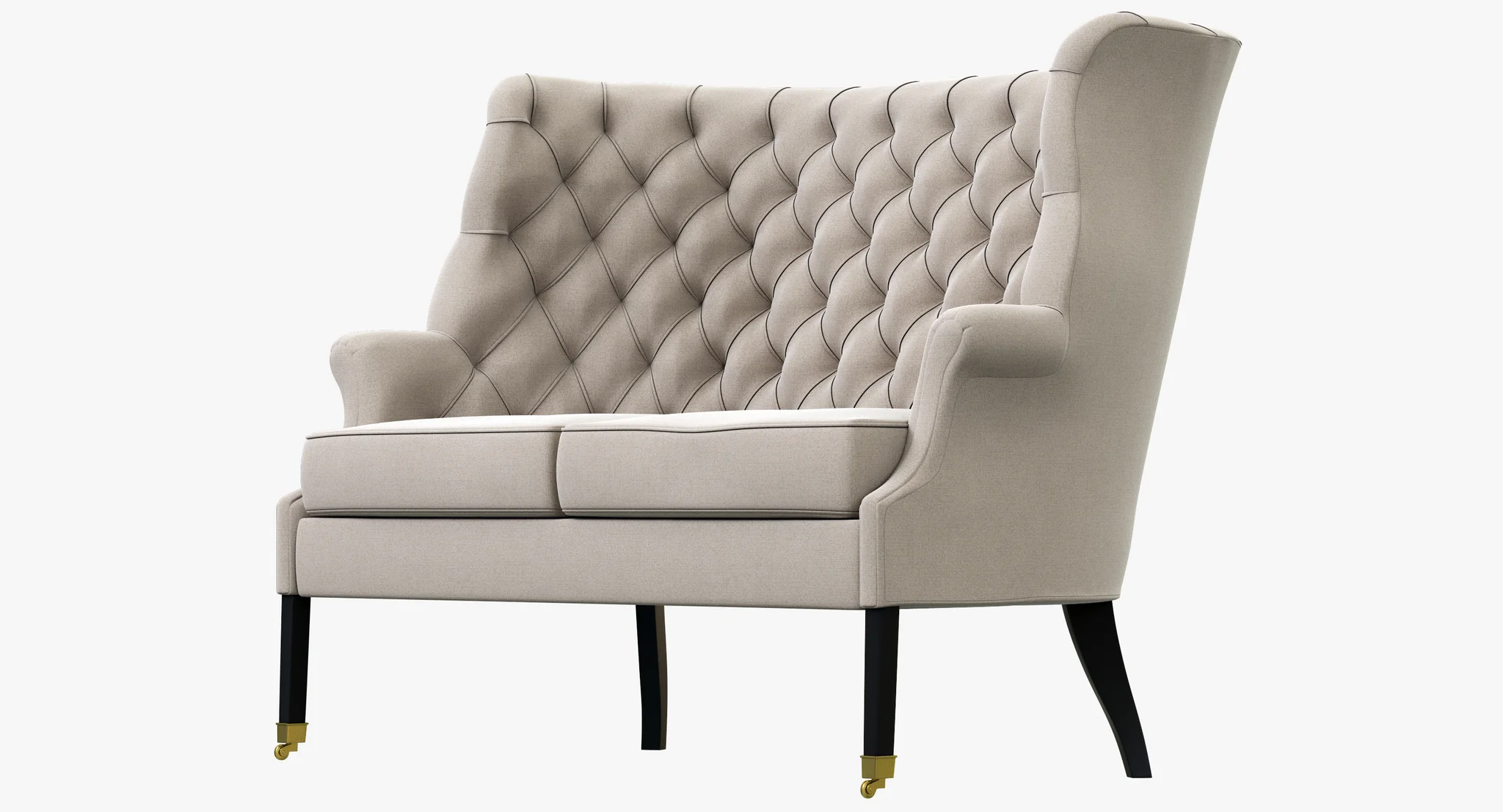 Restoration Hardware 19th C. English Wing Settee — 3D model preview 7