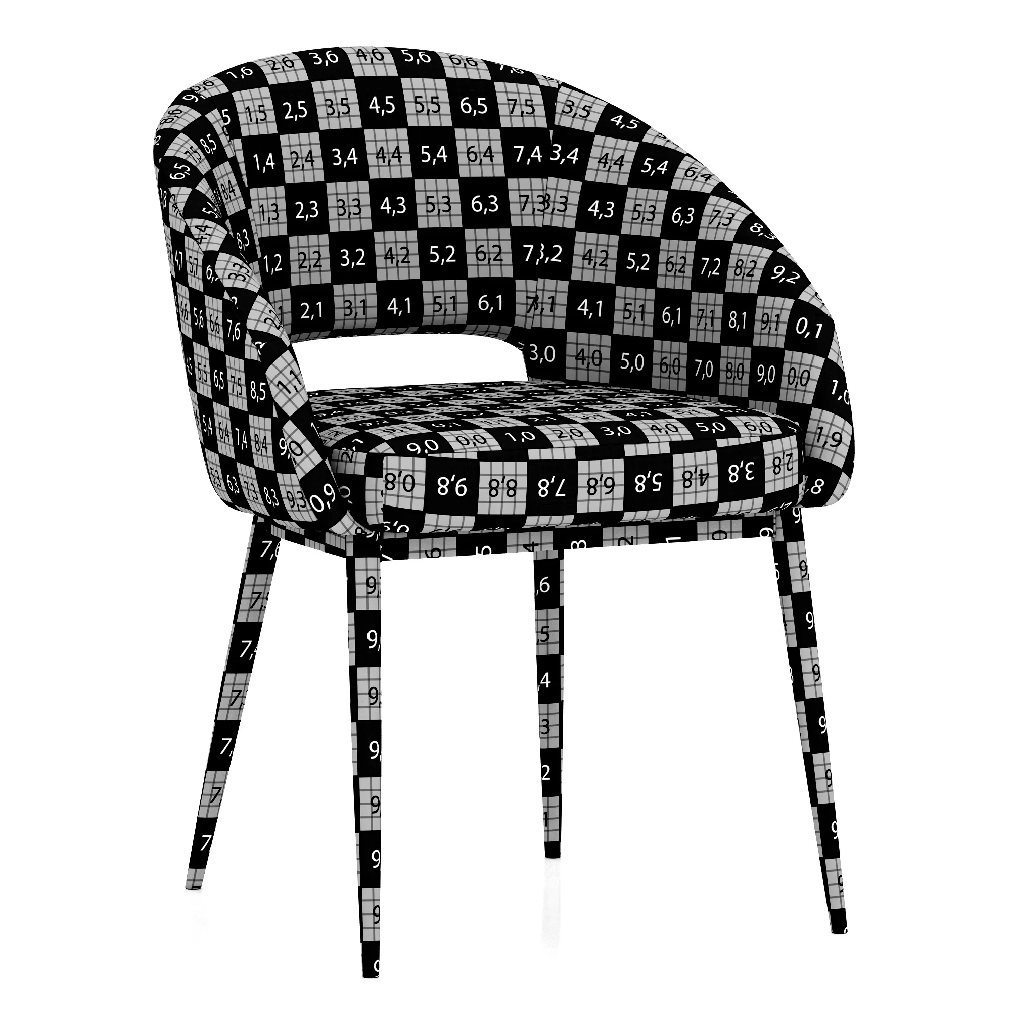 Eurway Reeves Dining Chair — 3D model preview 9