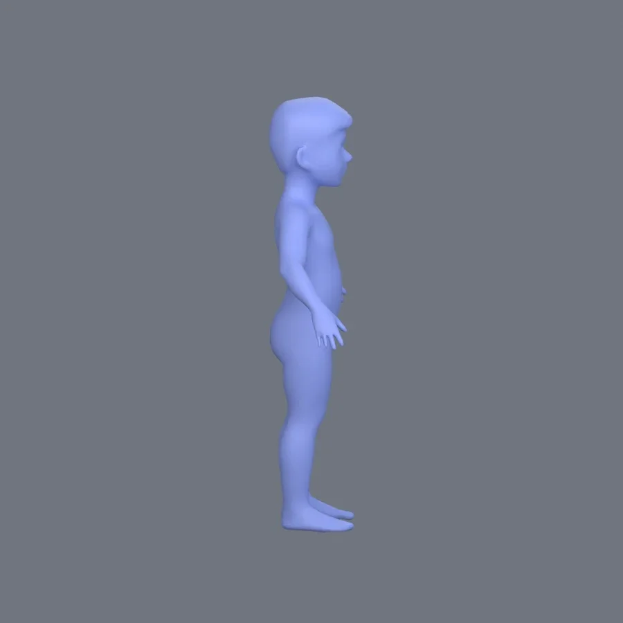 Basemesh Male Child, 3D model preview 5