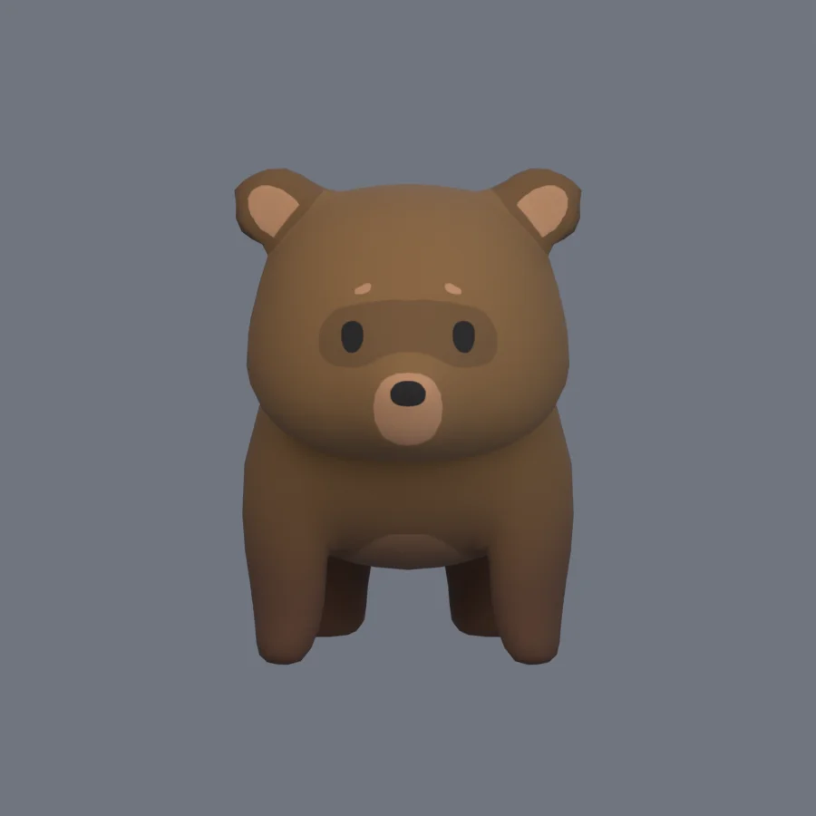 Stylized Animal Bear, 3D model preview 1